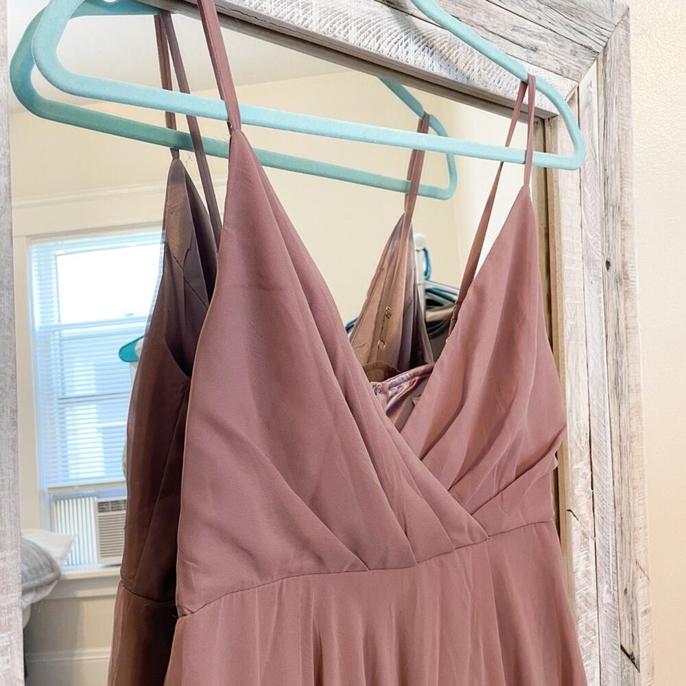 Anthropologie BHLDN Eva Violet Purple Spaghetti Strap Bridesmaid Dress Small - Picture 2 of 7